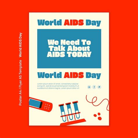 Free Psd World Aids Day Poster Template