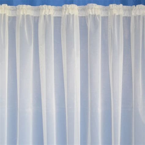 Plain Leaded Net Curtain Fabric | Dunelm