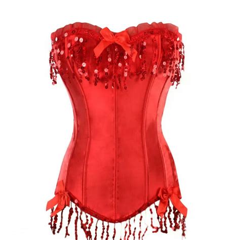 Red Corset With Sequin Tassels Red Corset Corsets And Bustiers Best