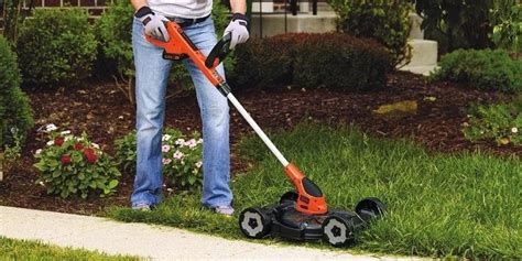 The Black Decker In Lawn Trimmer Edger And Mower Is Now Off