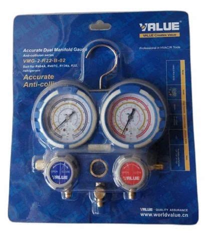 2 5 Inch 63 Mm Value VMG 2 R22 B02 Manifold Gauge Set At 4500 In