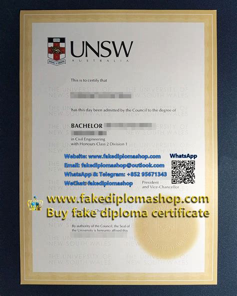 Can I Buy A UNSW Bachelor Degree University Of New South Wales Diploma