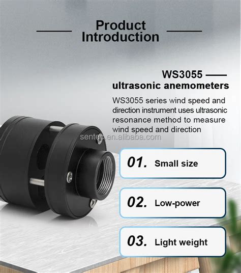 Rs485 Mini Uav Ultrasonic Anemometer Drone Wind Speed Direction Sensor For Unmanned Aerial