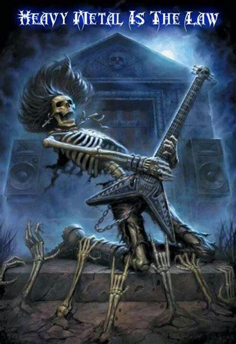 Rock N Roll Heavy Metal Art Skull Art Rock Art