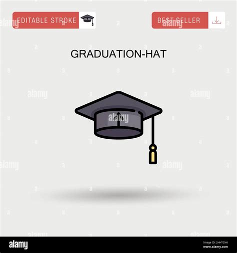 Graduation Hat Simple Vector Icon Stock Vector Image And Art Alamy