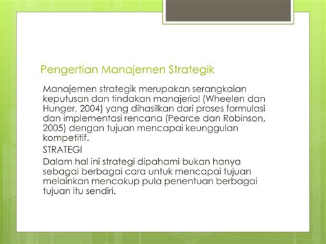 Ppt Proses Dan Model Manajemen Strategik Powerpoint Presentation