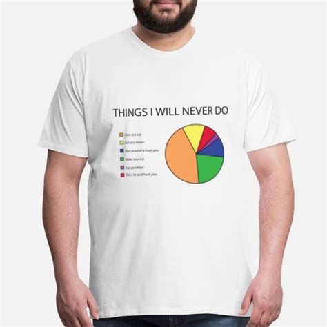 Things I Will Never Do Pie Chart Mens T Shirt Spreadshirt Long