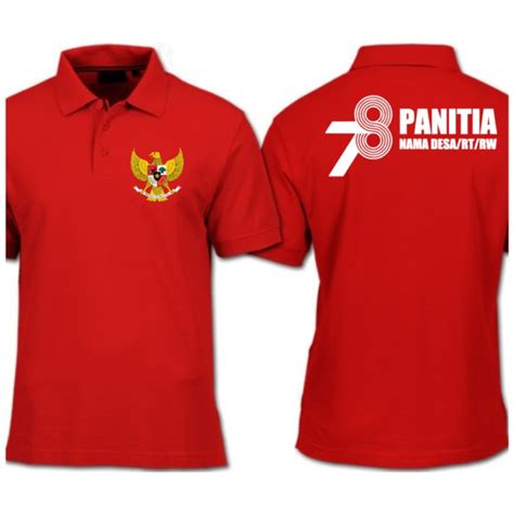 Jual Kaos Polo Shirt Tshirt Baju Kerah Distro PANITIA MERDEKA 78 TAHUN