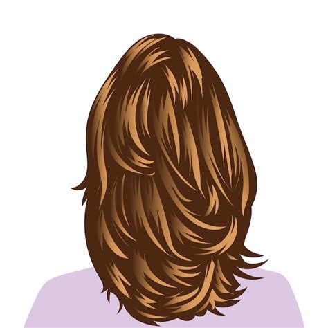 Premium Vector | Brown color hair illustration