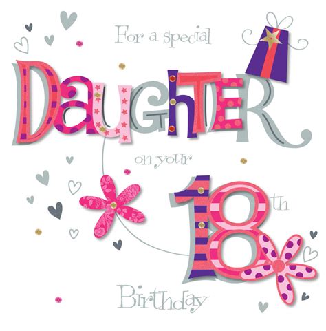 Daughter On Your 18th Birthday Greeting Card Cards Love Kates