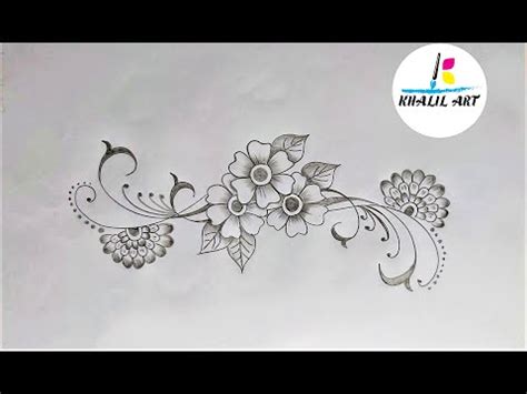 Simple Flower Designs For Pencil Drawing Borders Best Flower Site