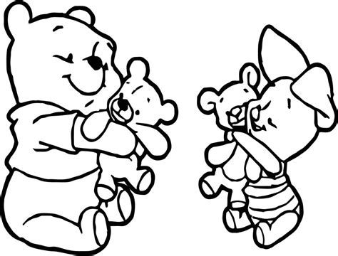 Baby Piglet Winnie The Pooh Crawling Coloring Page