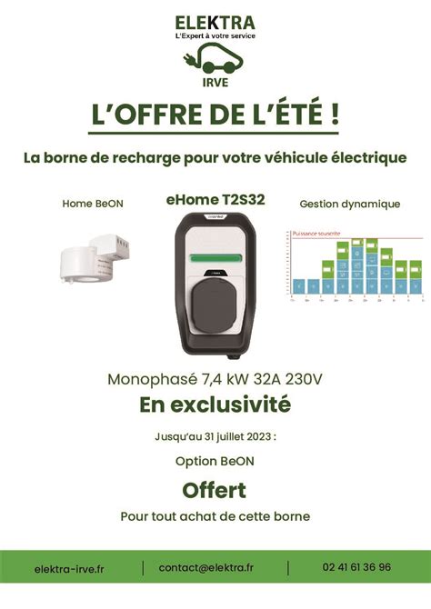 Promotion Borne De Recharge Circontrol Ehome Elektra Irve