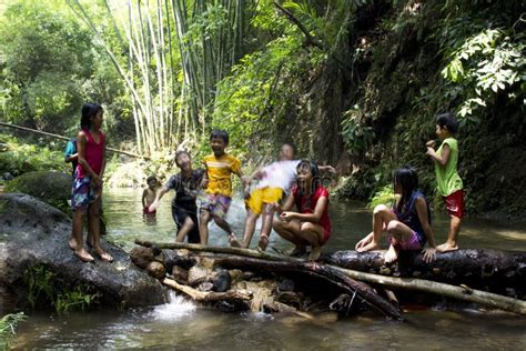 Children Playing In A River Editorial Stock Photo Image 25304693