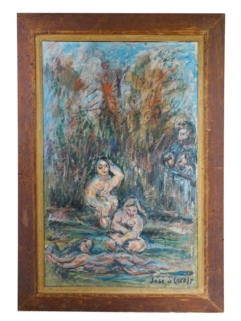 At Auction Jose De Creeft Spanish Nude Woman Oil Painting By Jose De