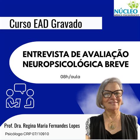 Curso Entrevista De Avalia O Neuropsicol Gica Breve H Ead