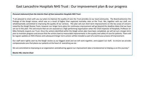 East Lancashire Hospitals NHS Trust : Our