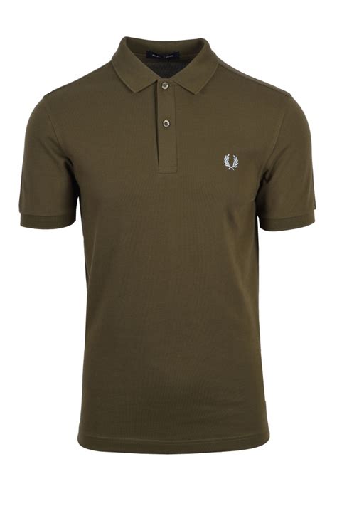 Fred Perry Plain Polo Shirt Uniform Green M6000