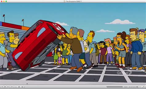 Car 42 Being Flipped By Angry Mob The Simpsons Angry Fair Grounds Car Travel Automobile