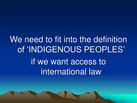 Ppt Indigenous Peoples In International Law Powerpoint Presentation