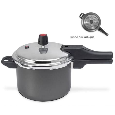 Panela De Pressão Fogão De Indução - Panela de Pressão Antiaderente Fogão Cooktop Indução Alumínio 4,5 ...