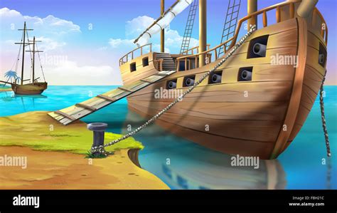 Pirate Ship Stock Photo Alamy