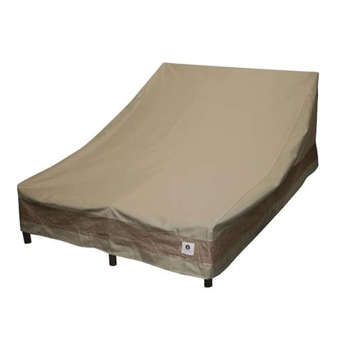 Classic Accessories Duck Covers Elegant 82 In Tan Double Chaise Lounge