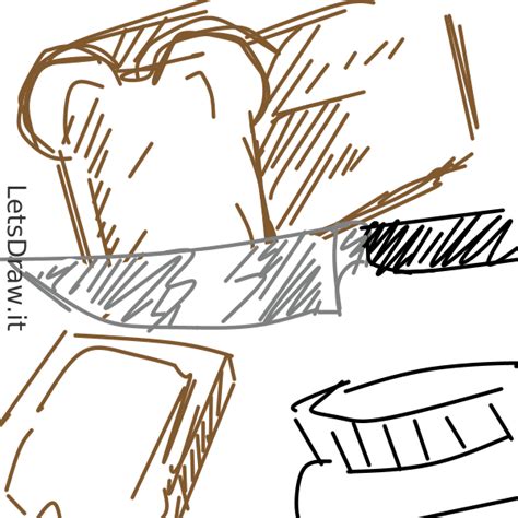 How To Draw Bread Bw Bi Ib Png Letsdrawit