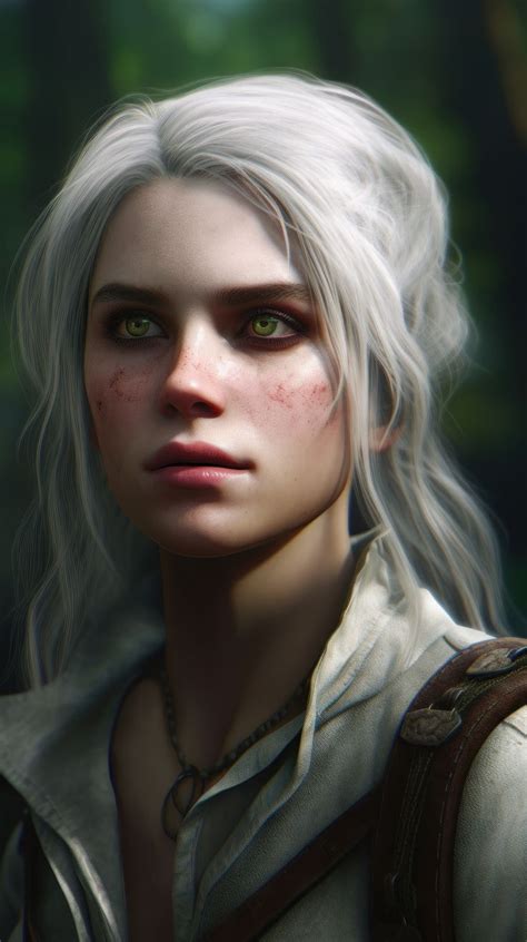 Ciri from the Witcher inspired AI Art by Midjourney Fantasy Dragon Art ...