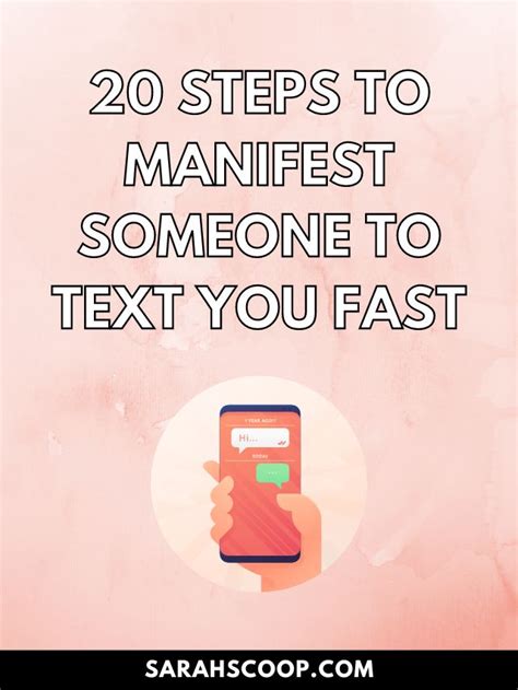 How To Manifest Someone To Text You Easy Steps Sarah Scoop