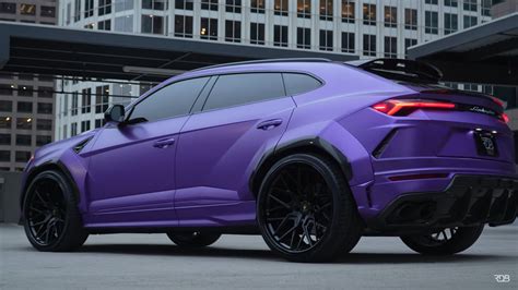 Widebody Lamborghini Urus Dressed in Satin Metallic Purple Looks Like a Moby Grape SUV ...