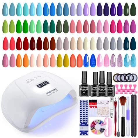 Amazon Jewhiteny Pcs Gel Nail Polish Kit With Uv Light W Led