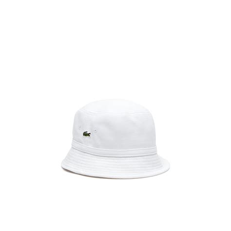 Mens Cotton Piqué Bucket Hat Lacoste