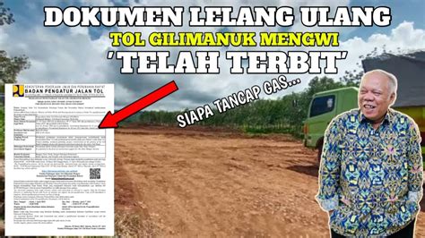 DOKUMEN LELANG ULANG TOL GILIMANUK MENGWI TELAH TERBIT YouTube