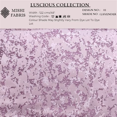 Printed Lavender Luscious Collection Jacquard Curtain Fabric Gsm