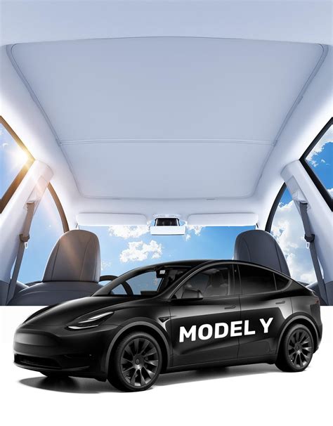 Zanch 2024 Upgrade Tesla Model Y Sunshade Roof No Sag Sun Protection