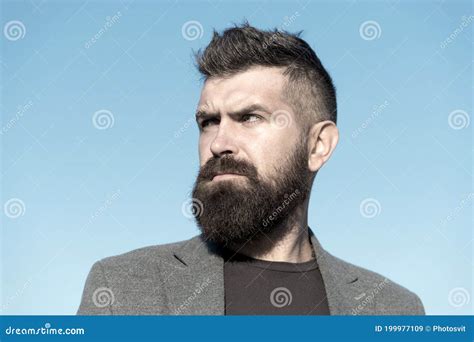 Hipster Appearance Beard Fashion And Barber Concept Man Bearded Hipster Stylish Fashionable