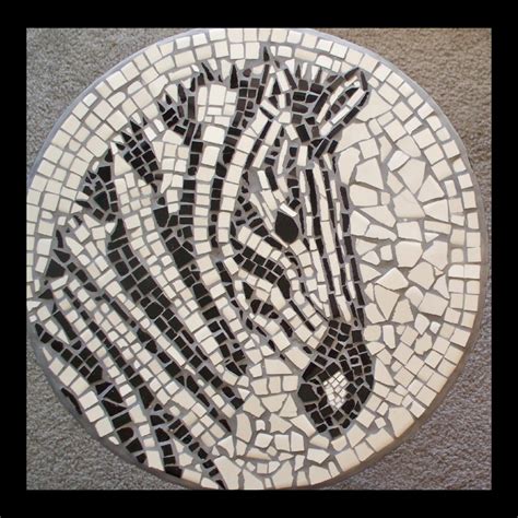 Use Field Tiles To Make A Zebra Mosaic Table 7 Steps With Pictures