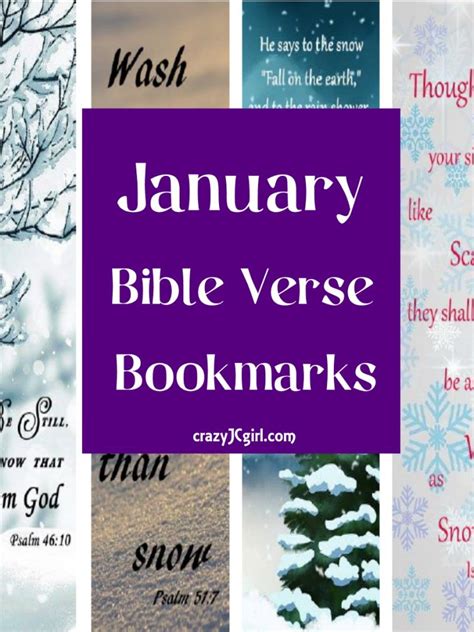 January Bible Verse Bookmarks ~ Crazy JC Girl