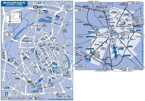 Bourges Tourist Attractions Map Bourges Tourist Attraction Maps City