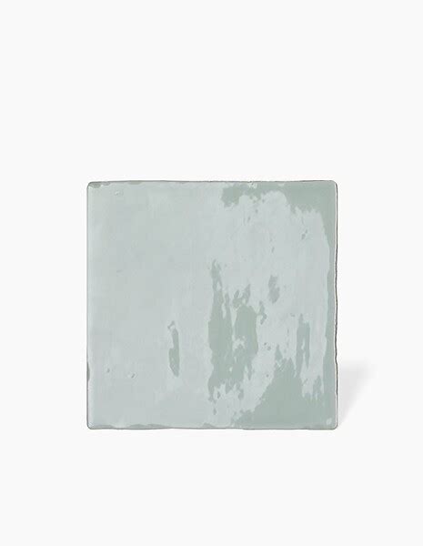 Carrelage faïence murale pâte blanche EPOPEE BLEU TIFFANY 13x13 cm pour