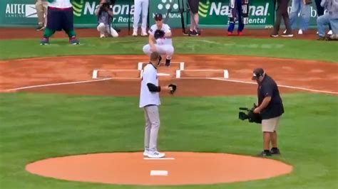 Video Social Media Was Cringing Over Rob Gronkowskis First Pitch At