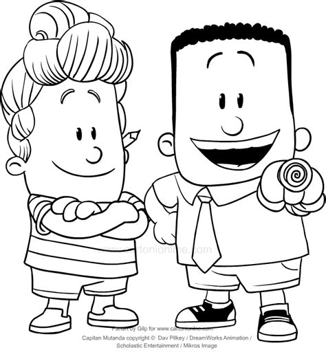 Drawing George and Harold (Captain Underpants) coloring page