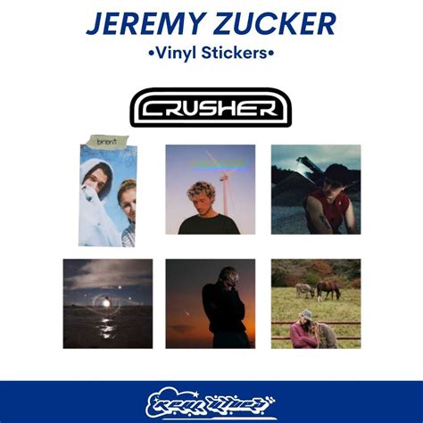 Jeremy Zucker Sticker Crusher Brent Album Artist Singer Vinyl Stickers