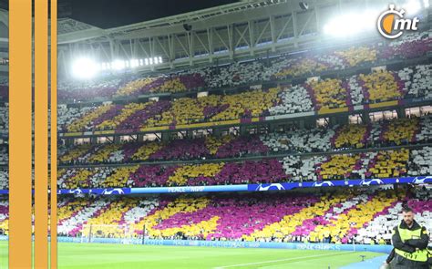 Afición Del Real Madrid Muestra Inmenso Tifo Vs Manchester City En El Santiago Bernabéu