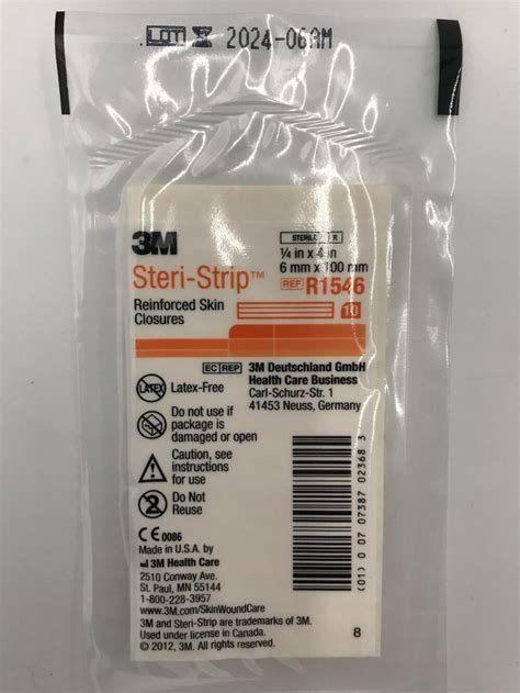 3M R1546 Steri Strip Reinforced Skin Closures 1 4in X 4in 6mm X 100mm