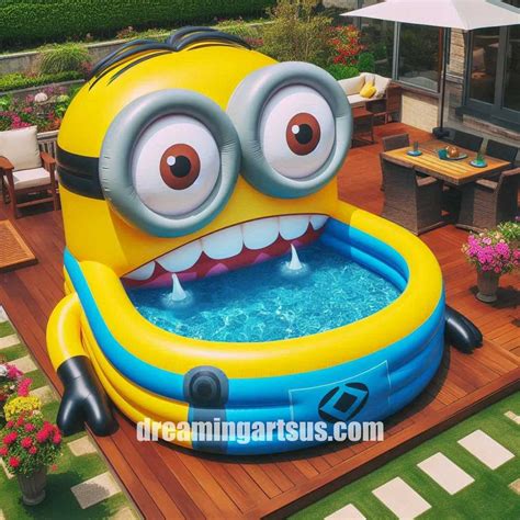 Inflatable Minion Shaped Pool Unique Swimming Pool Design For Minion