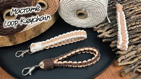 easy macrame loop keychain tutorial beginner friendly square knot