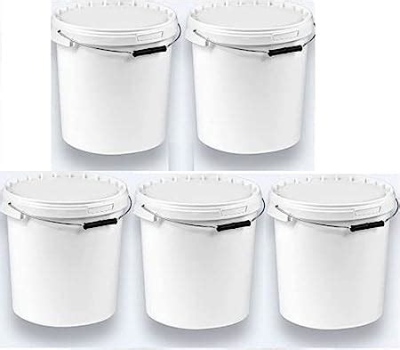 Silplast Lot De Seaux De Litres Avec Couvercle Blanc Lot De