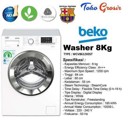 BEKO WASHER / MESIN CUCI / MESIN CUCI LAUNDRY KAPASITAS 8 KG | Lazada ...